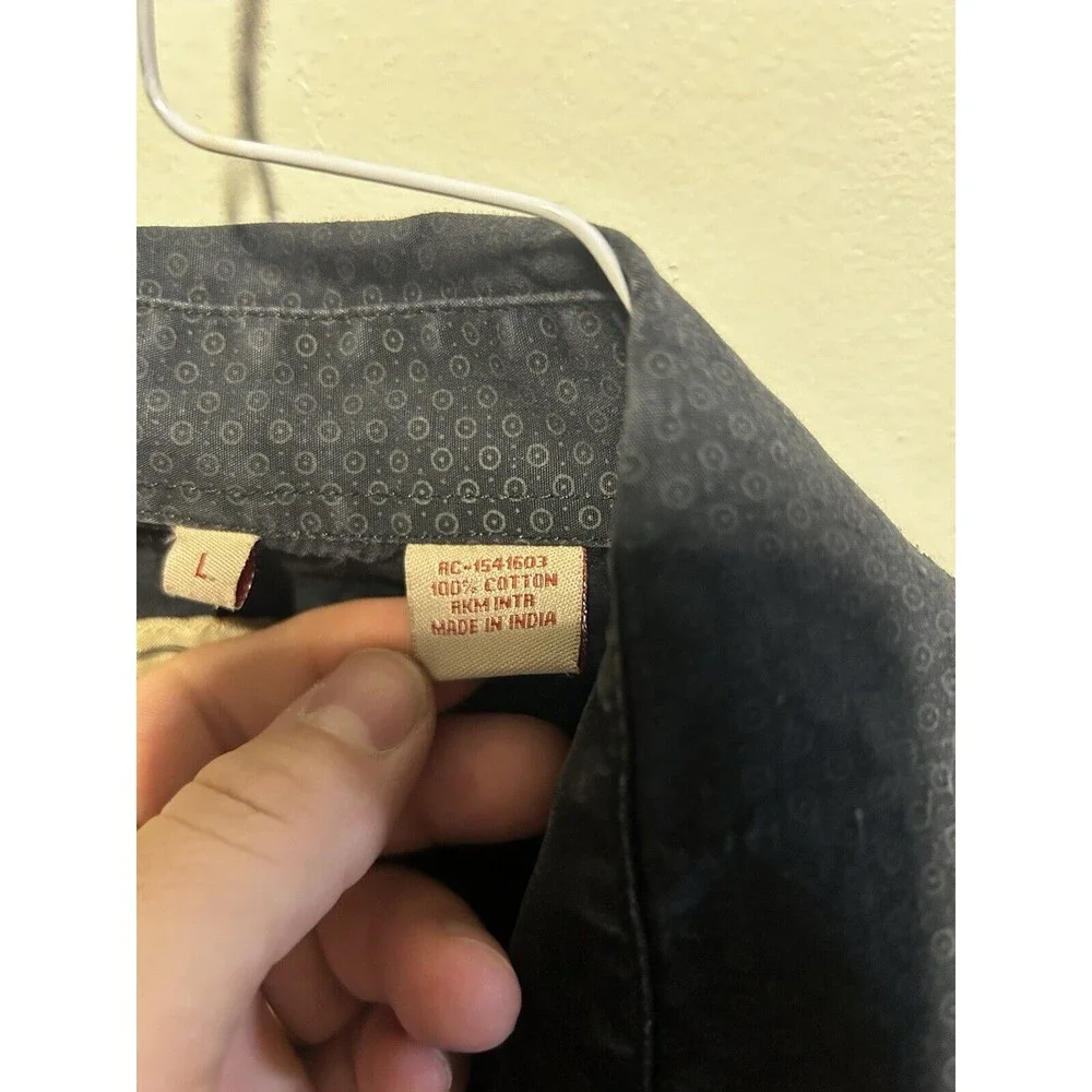 Rafter C Cowboy Collection Men’s Pearl Snap Shirt Black Size Large Western Style - Picture 3 of 10